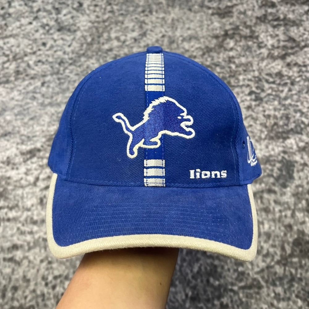 Vintage 90s Detroit Lions Hat Logo Athletic Pro Line NFL Blue Adjustable Cap